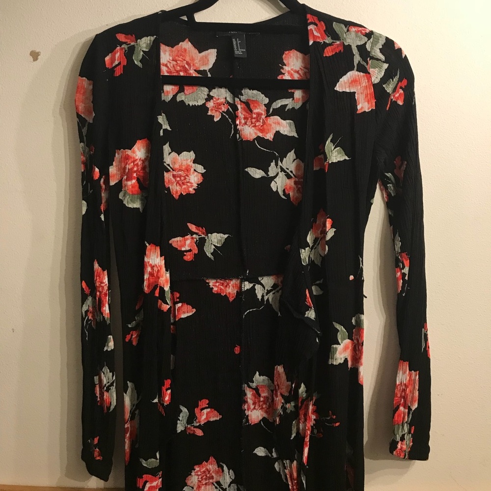 Long floral cardigan from forever21